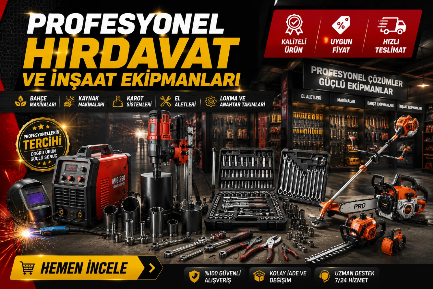 PROFESYONEL HIRDAVAT VE İNŞAAT EKİPMANLARI