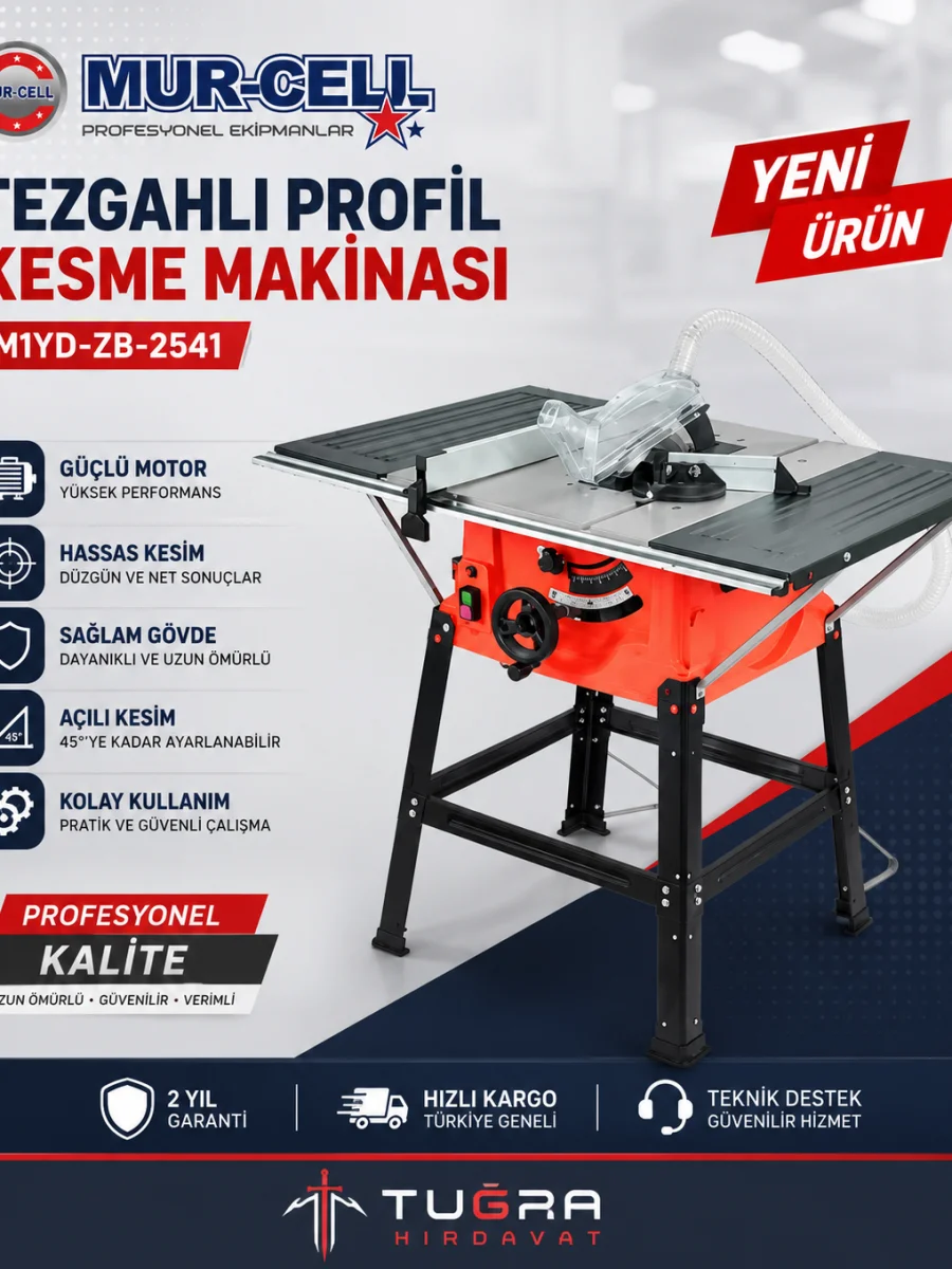Mur-Cell 45 Yatarlı Tezgah Testere